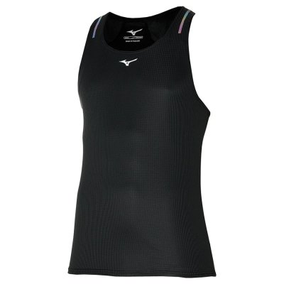 Camiseta sin Manga Mizuno Dryaeroflow Hombre - Negros - Chile M674LTVEDP